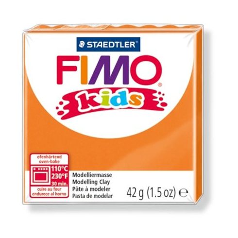 Gyurma, 42 g, égethető, FIMO "Kids", narancssárga