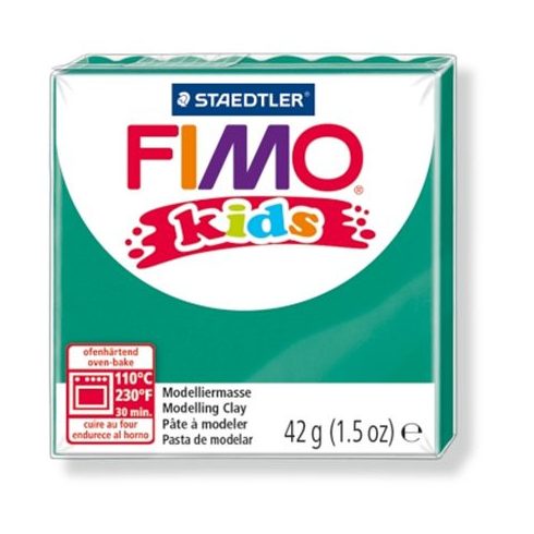 Gyurma, 42 g, égethető, FIMO "Kids", zöld