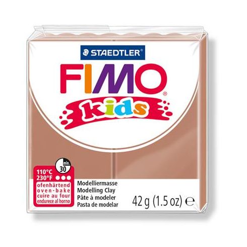 Gyurma, 42 g, égethető, FIMO "Kids", világosbarna