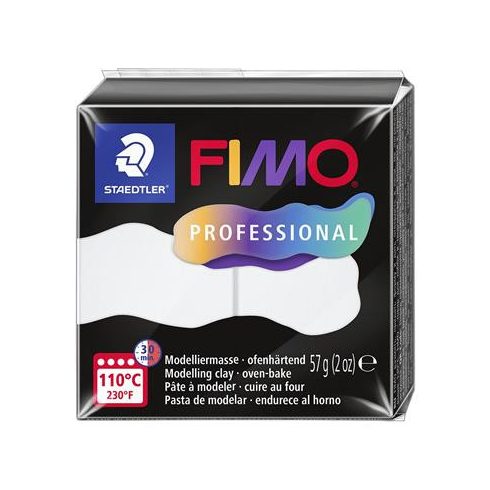 Gyurma, 57 g, égethető, FIMO "Professional", fehér