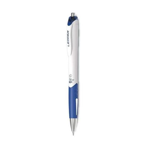 Golyóstoll, 0,5 mm, nyomógombos, FLEXOFFICE "Ledger", kék