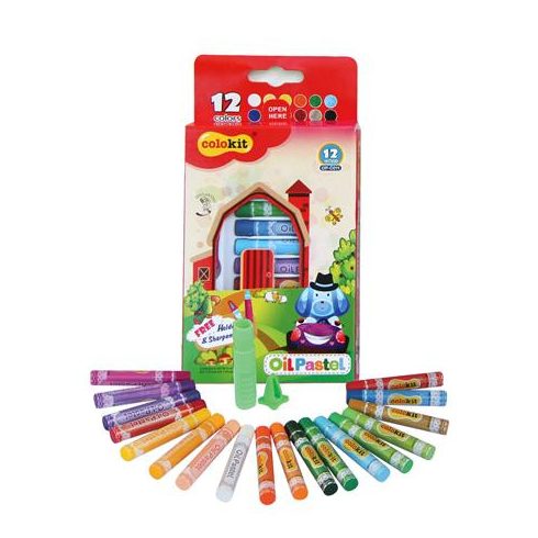 Olajpasztell kréta COLOKIT "Oil Pastel", 12 különböző szín