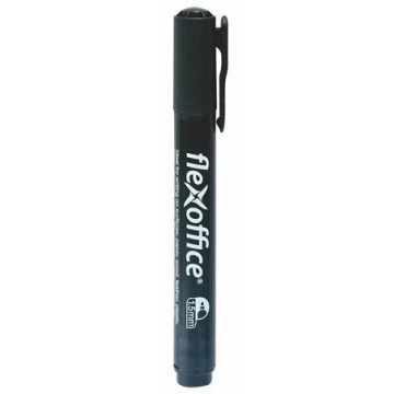   Alkoholos marker, 1,5 mm, kúpos, FLEXOFFICE "PM03", fekete