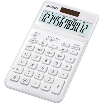   Számológép, asztali, 12 számjegy, CASIO "JW 200SC", fehér