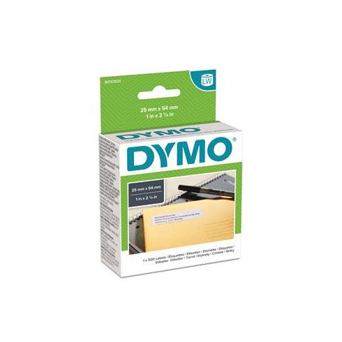 Etikett, LW nyomtatóhoz, 25x54 mm, 500 db etikett, DYMO
