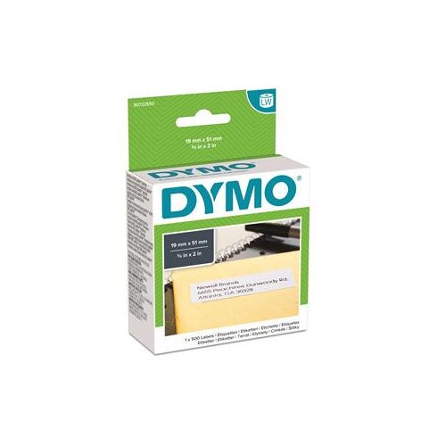 Etikett, LW nyomtatóhoz, eltávolítható, 19x51 mm, 500 db etikett, DYMO