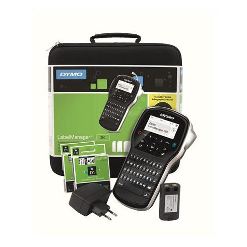 Elektromos feliratozógép, DYMO "LM 280" készlet táskában