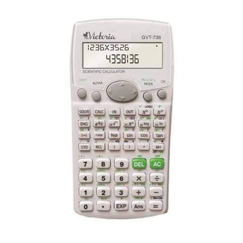 Számológép, tudományos, 283 funkció, VICTORIA OFFICE, "GVT-736", fehér