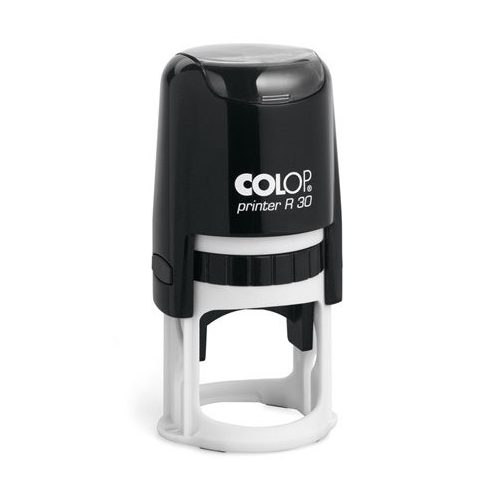 Bélyegző, kör, COLOP "Printer R 30", kék cserepárnával