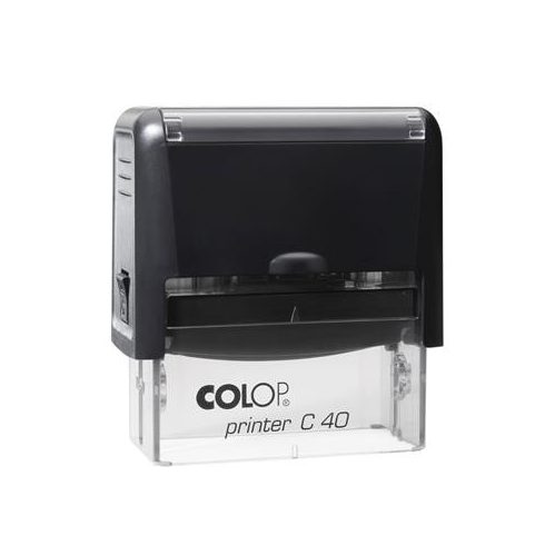 Bélyegző, COLOP "Printer C 40", kék cserepárnával