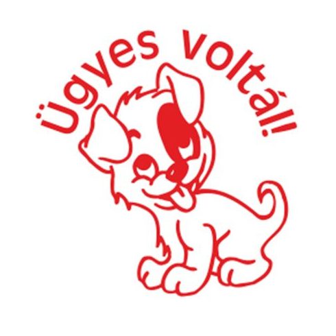 Bélyegző, motivációs, Ügyes voltál!, COLOP "N43-kék", piros