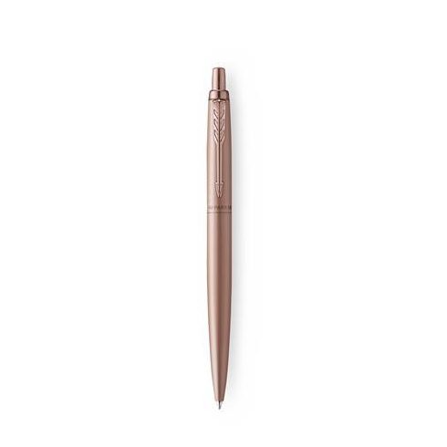 Golyóstoll, 0,7 mm, nyomógombos, rózsaszín klip, rózsaszín tolltest, PARKER, "Royal Jotter XL", kék