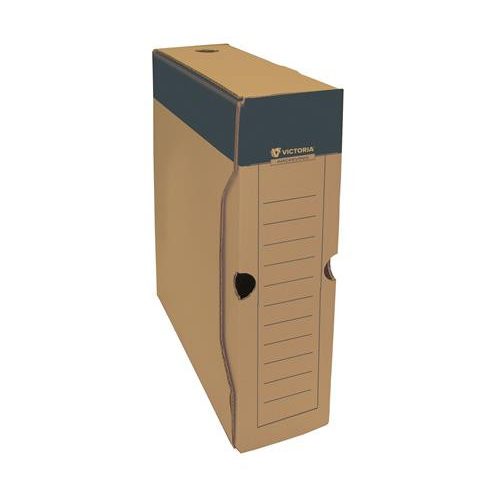 Archiválódoboz, A4, 80 mm, karton, VICTORIA OFFICE, natúr