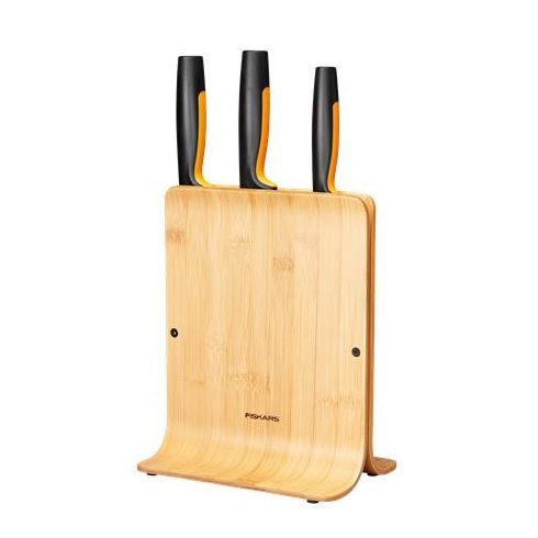Késblokk, bambusz, 3 késes, FISKARS "Functional Form™"