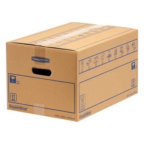 Költöztető doboz, 32x26X47 cm, FELLOWES "SmoothMove™ Everyday", kicsi