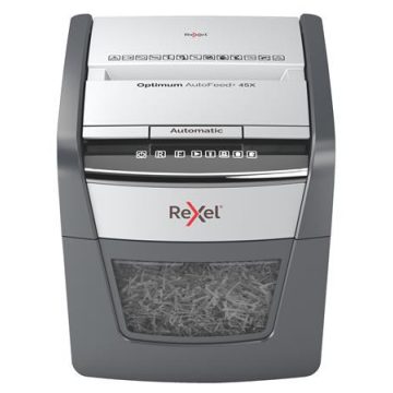  Iratmegsemmisítő, konfetti, 45 lap, REXEL "Optimum AutoFeed 45X"