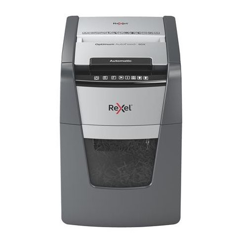 Iratmegsemmisítő, konfetti, 90 lap, REXEL, "Optimum AutoFeed+ 90X"