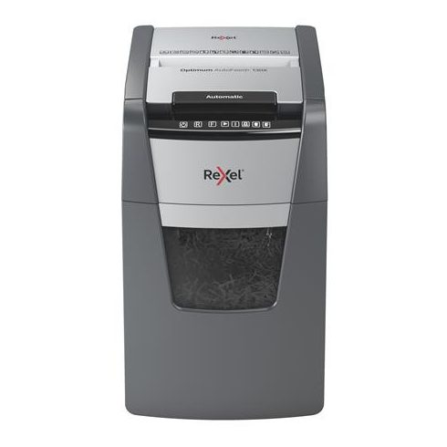 Iratmegsemmisítő, konfetti, 130 lap, REXEL, "Optimum AutoFeed+ 130X"