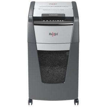   Iratmegsemmisítő, konfetti, 225 lap, REXEL, "Optimum AutoFeed+ 225X"
