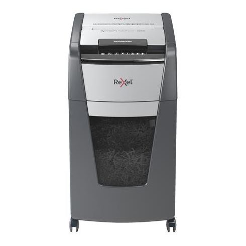 Iratmegsemmisítő, konfetti, 225 lap, REXEL, "Optimum AutoFeed+ 225X"