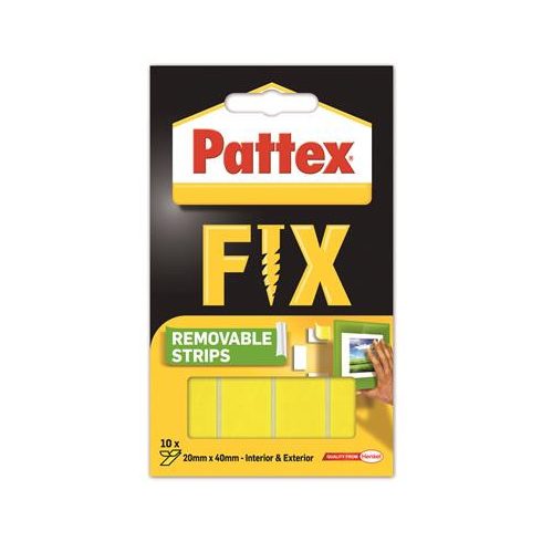 Ragasztócsík, kétoldalas, visszaszedhető, 20 x 40 mm, HENKEL "Pattex Fix"