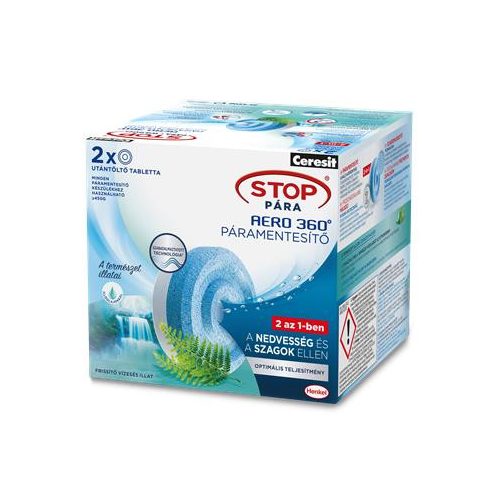 Páramentesítő utántöltő tabletta, HENKEL "Stop Pára Aero", frissítő vízesés