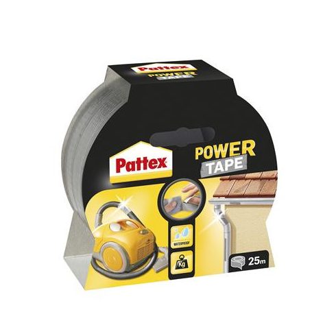 Ragasztószalag, 50 mm x 25 m, HENKEL "Pattex Power Tape", ezüst
