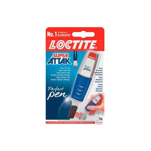 Pillanatragasztó, 3 g, HENKEL "Loctite Super Bond CEATIVE Perfect Pen"