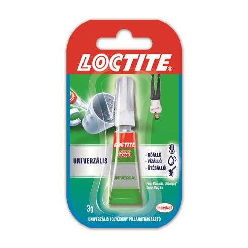Pillanatragasztó, 3 g, HENKEL "Loctite Super Bond Liquid"
