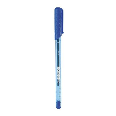 Golyóstoll, 1,0 mm, kupakos, háromszögletű, KORES "K1-M", kék