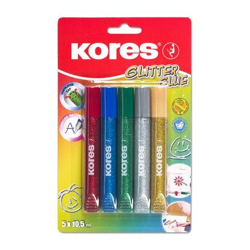 Csillámos ragasztó, standard, KORES