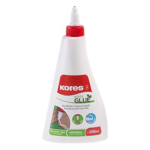 Hobbiragasztó, 250 ml, KORES "White Glue"