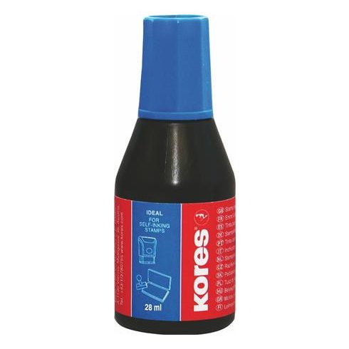 Bélyegzőfesték, 28 ml, KORES, kék