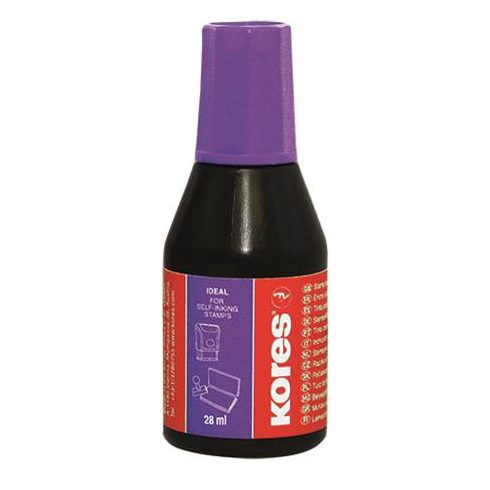 Bélyegzőfesték, 28 ml, KORES, lila