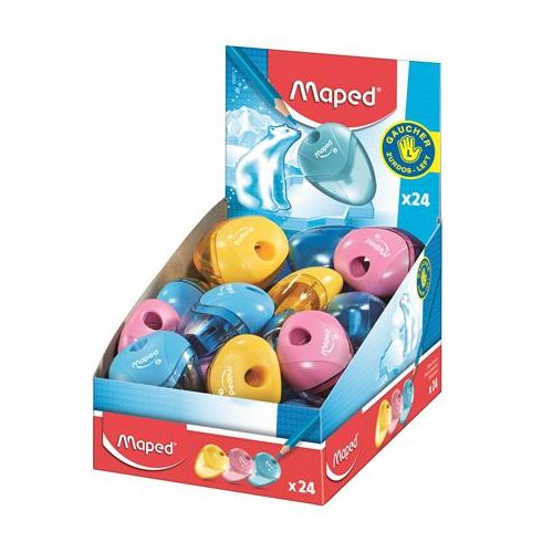 Hegyező display, egylyukú, tartályos, balkezes, MAPED "I-Gloo", vegyes színek