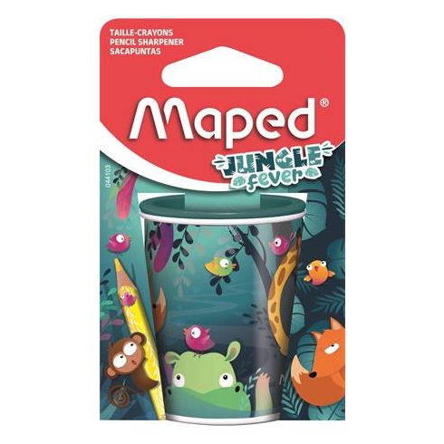 Hegyező, kétlyukú, tartályos, MAPED "Jungle Fever"