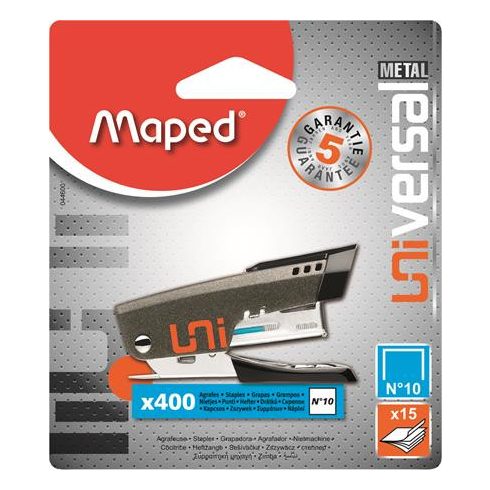 Tűzőgép, No. 10, 15 lap, MAPED "Mini Universal Metal"