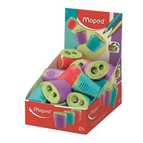 Hegyező display, kétlyukú, tartályos, MAPED "Boogy", vegyes színek