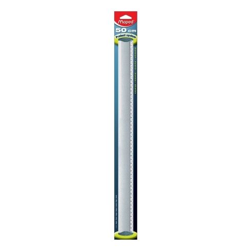Vonalzó, alumínium, 50 cm, MAPED "Protect System"