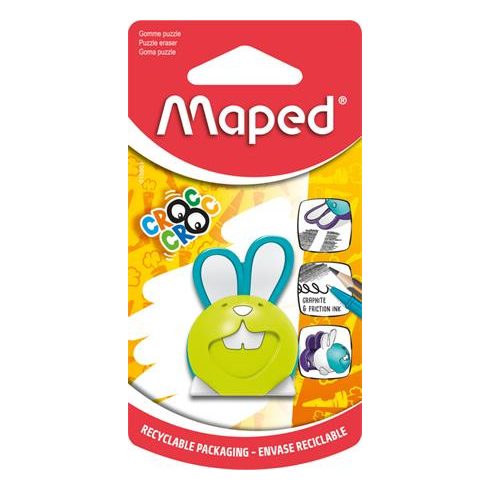 Puzzle radír, MAPED "Croc Croc Puzzle", nyuszi, vegyes színek