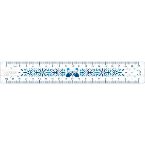 Vonalzó, műanyag, törhetetlen, 20 cm, MAPED "Study Unbreakable Fancy", vegyes színek