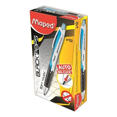 Nyomósirón, 0,5 mm, MAPED "Black'Peps", kék