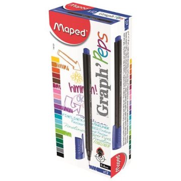   Tűfilc, 0,4 mm, MAPED "Graph'Peps", sötétkék