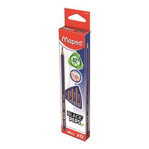 Grafitceruza, HB, háromszögletű, MAPED "Black'Peps Navy"