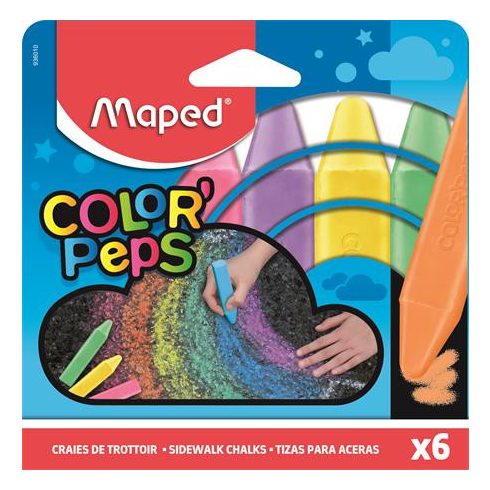 Aszfaltkréta, MAPED "Color'Peps", 6 különböző szín
