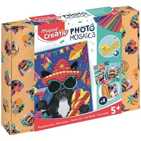 Mozaikos képkészítő készlet, MAPED CREATIV, "Adventure Animals", kalandos állatok