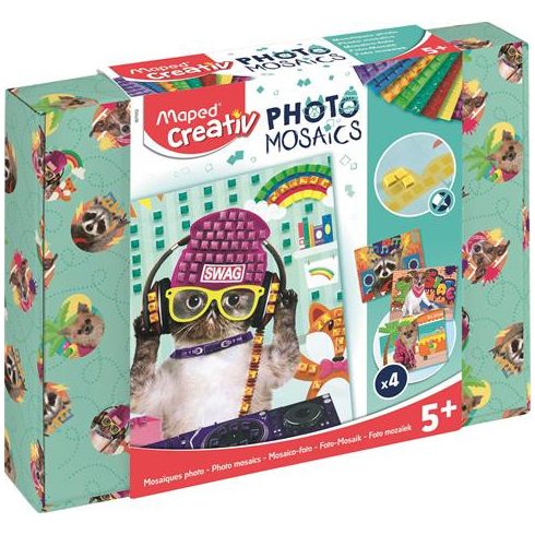 Mozaikos képkészítő készlet, MAPED CREATIV, "Cool Animals", menő állatok