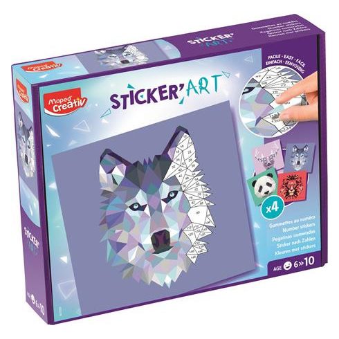 Kreatív matricás készlet, MAPED CREATIV "Sticker' Art", állatok