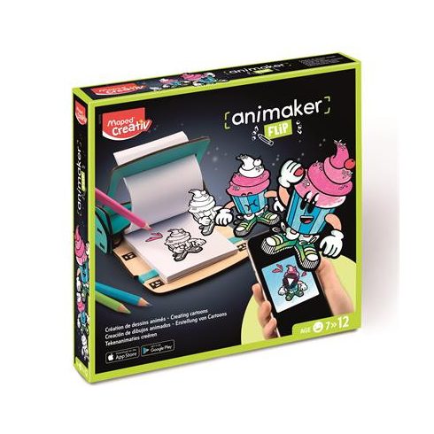 Animációkészítő készlet applikációval, mini, MAPED CREATIV "Animaker Flip", Pop