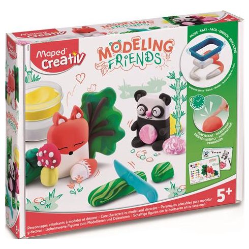 Modellező gyurma készlet, levegőre száradó, MAPED CREATIV, "Modeling Friends Cute", cukiság
